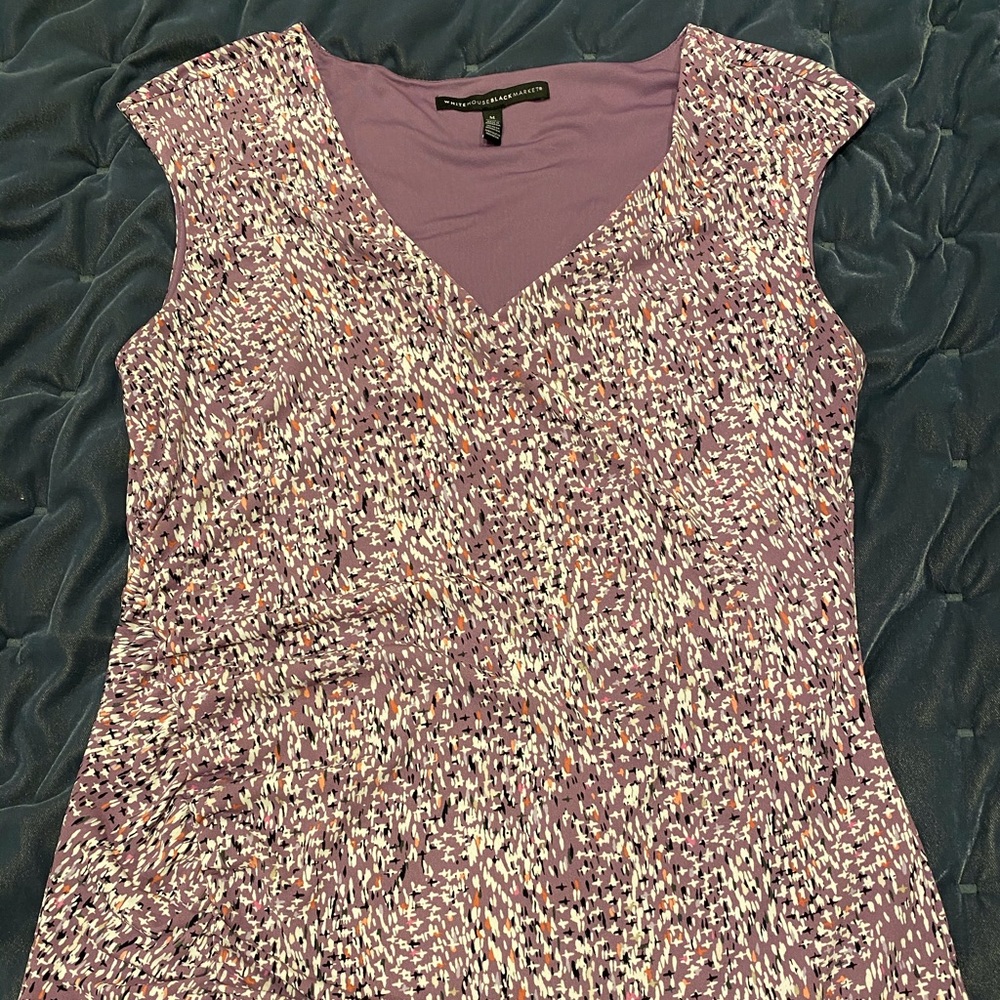 Lavender patterned sleeveless top
